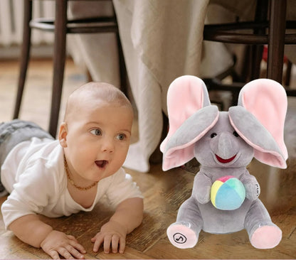 Interaktiv Sjungande Elefant med Peek-a-Boo och Musik