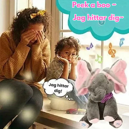 Interaktiv Sjungande Elefant med Peek-a-Boo och Musik