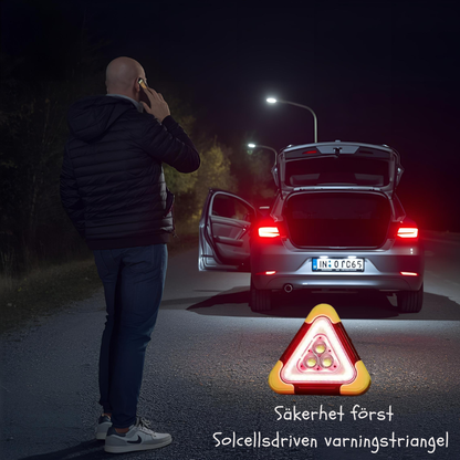 Led varningssignal Val, med solcell & uppladdningsbart batteri