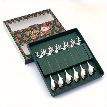 set_silver_6 gyllene set 6 stycken kaffesked algis, jul & christmas, holidays